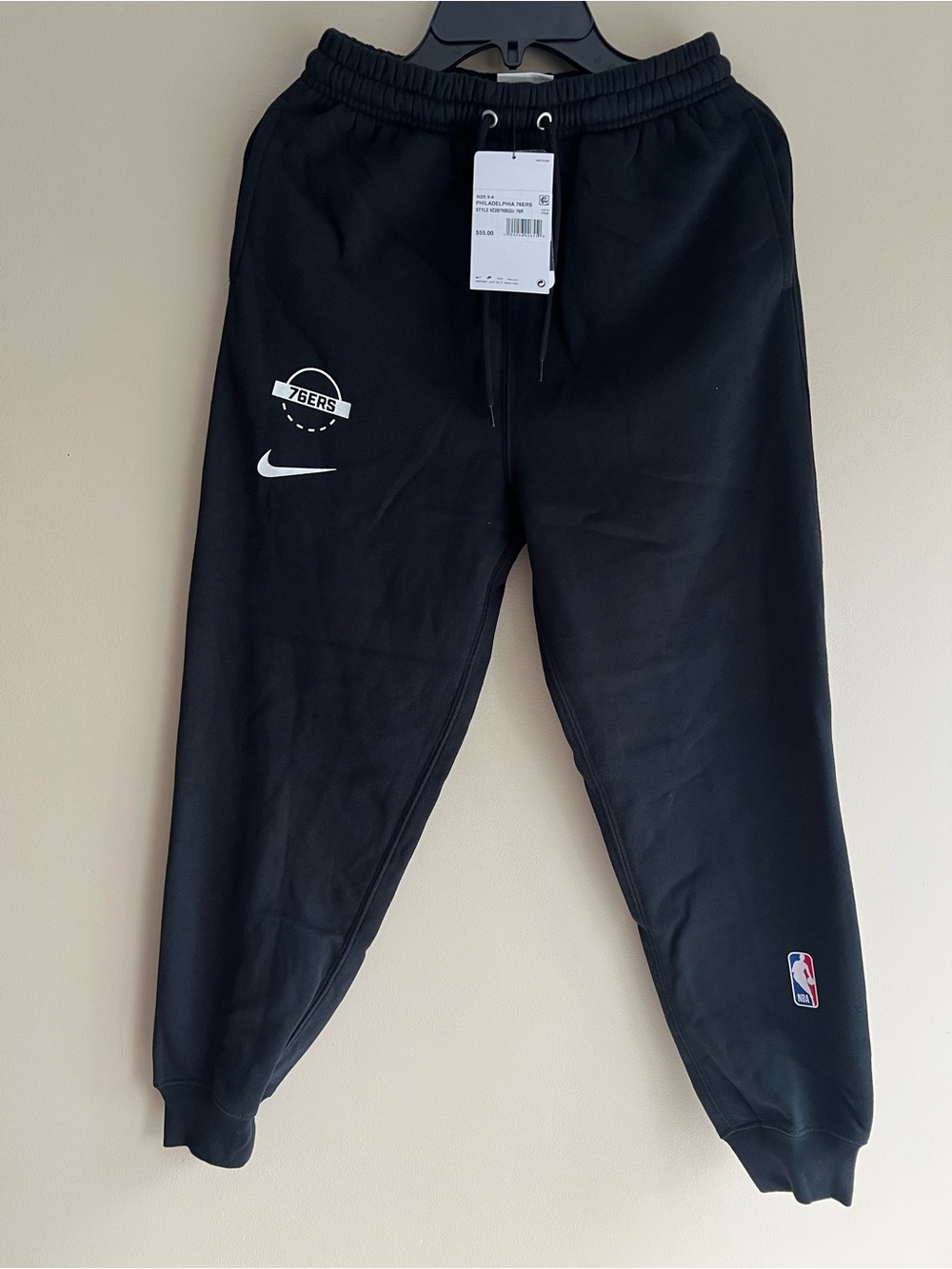 Nike Philadelphia 76ers NBA Kids Jogger Pants Black Size S 8 NWT